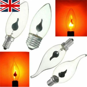 E27 E14 LED Burning Candle Light Flicker Fire Effect Party Decor Flame Lamp Bulb - Picture 1 of 17