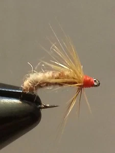 Fly Fishing Flies 12 Hot Spot Soft Hackle Utah Killer Bugs Size 16 (Sow Bug)  - Picture 1 of 1