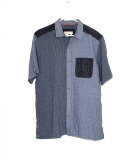 Territory Ahead Shirt Mens L Button Up Southwestern Aztec Stripe Top Mixed Print - Picture 1 of 6