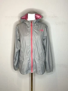 The North Face Dryvent Hooded Wind Rain Jacket Girls Full Zip Gray Sz XL Youth - Picture 1 of 9