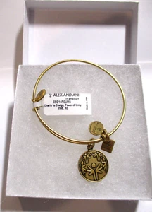 Alex und Ani - "POWER OF UNITY" - Gold verstellbares Armband - Neu mit Etikett - Bild 1 von 3