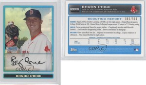 2009 Bowman Chrome Prospects Refractor /500 Bryan Price #BCP139