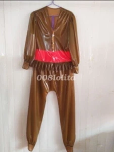 Latex Rubber Gummi uniform Party Bodysuit Cosplay Catsuit Suit Fixed Men M - Bild 1 von 1