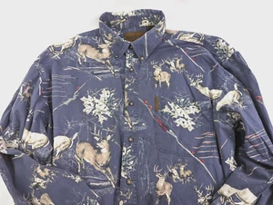 Magellan Sportswear XXL blau Hirsch Bogen Pfeil Jagd Motiv Baumwolle Longshirt - Bild 1 von 13