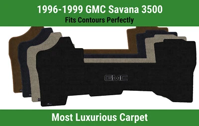 Alfombra de primera fila Lloyd Luxe para GMC Savana 3500 1996-1999 con logotipo GMC 1 negro Foto 1 de 4