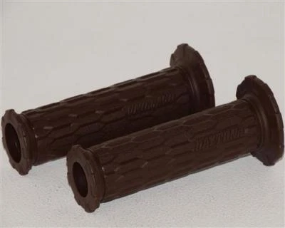 Lenkgergriffe DAYTONA GGD-AMI, 7/8 Zoll Lenker, offenes Ende, Gummi, braun - Bild 1 von 2