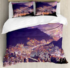 Urban Duvet Cover Set with Pillow Shams Skyline of Busan Korea Print
