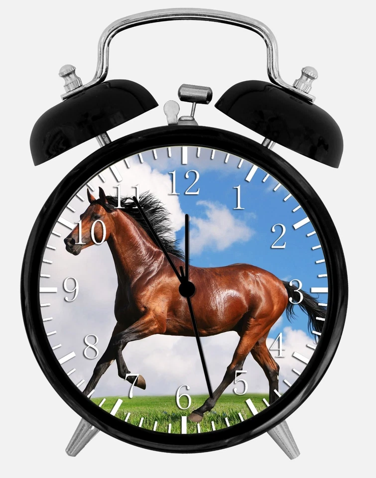 Beautiful Horse Alarm Desk Clock 3.75" Home or Office Decor E425 Nice For Gift - Image 1 of 1