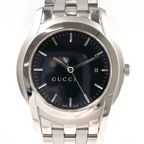 GUCCI Orologi 5500XL Classe G Acciaio Inox Argento Nero Quarzo Uomo