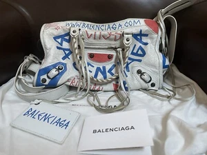 Balenciaga - Limited Édition - City White Graffiti Small Bag - Picture 1 of 19
