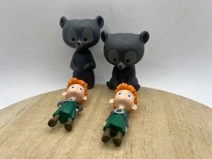 Disney Pixar 3" Brave Merida Bear Figures & Two 2" Mini Brothers - Picture 1 of 7