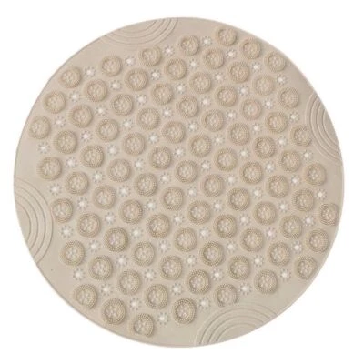 Round Non-Slip Bath Mat Bathtub Mat PVC Safety Shower W/ Drain Hole Bathroom Mat - Image 1 of 4