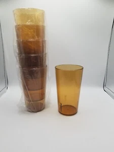 6 New Thunder Group INC 12oz Tumblers Amber PLTHTB012A Restaurant Ware - Picture 1 of 2