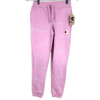 Pantalones deportivos Champion nuevos con etiquetas Shadow Script para niñas rosa talla S cordón bolsillos en la cintura Foto 1 de 4