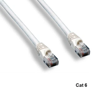 White 3 Feet Cat6 UTP Ethernet Patch Cable 550MHz RJ-45 Snagless Molded Boot - Picture 1 of 1