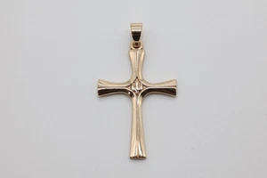 James Avery 14K Gold Serenity Cross Pendant Pre Owned - Picture 1 of 3