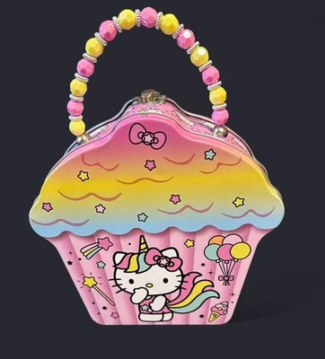 Hello Kitty 杯子蛋糕钱包带独角兽 Horn Kawaii 女孩和女士手提包 — 第 1/4 张图片