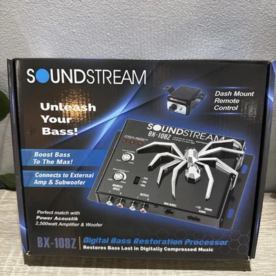 Soundstream BX-108Z 数字低音修复处理器 带仪表板安装 遥控器 — 第 1/4 张图片