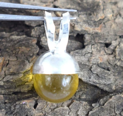 Ciondolo da sposa sfera pietra preziosa topazio giallo brasiliano tondo... - Immagine 1 di 4