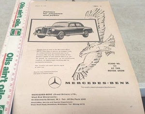 1958 MERCEDES BENZ 220S  Original Sales Advert  - Bild 1 von 1