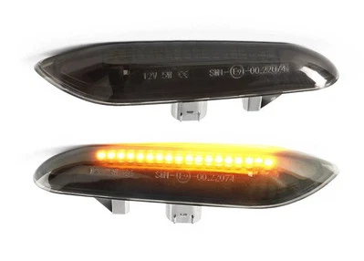 Pour BMW X3 E83 / X1 E84 2X LED Clignotants Latéraux Noirs SET - Photo 1/4