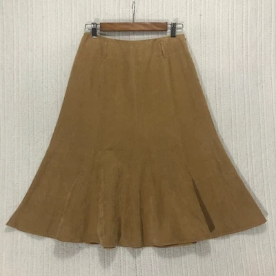 Falda Judith Hart Petites marrón tostado línea A acampanada midi carrera informal para mujer Foto 1 de 4