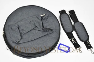 NEW: MARABEE 14" SNARE DRUM CARRY CASE / BACKPACK - GREY - OXFORD FABRIC -TRAVEL - Picture 1 of 5