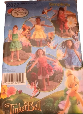 Patrón de costura SIMPLICITY #2872 DISFRAZ DE DISNEY PARA NIÑA talla 3-4-5-6-7-8 UC/FF Foto 1 de 4