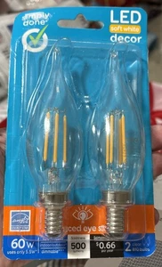 Simply Done 60W Decor Dimmable Soft White LED Light Bulb (2-Pack) - Picture 1 of 5