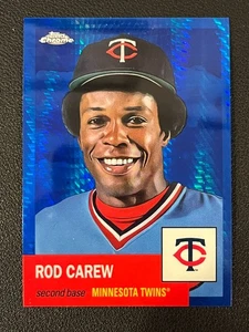 Rod Carew 2022 Topps Chrome Platinum Anniversary Blue Prism Twins - Picture 1 of 1