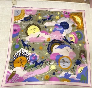 Hermes Scarf Silk Au Royaume d'Helios Kingdom of Helios 70 BNIB w/Tag Auth Rare - Picture 1 of 3