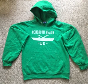 Rehoboth Beach Delaware Hoodie Sweatshirt SZ Small Green - Picture 1 of 4