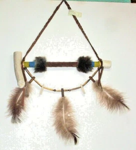 Pipa Colgante Ceremonial Cuerno de Alce 13" Navajo Nativo Americano Hecho AS02 - Imagen 1 de 3