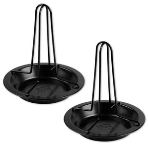 2x Hähnchenhalter inkl. Auffangschale Hähnchenbräter Grill Ofen Hähnchengriller - Bild 1 von 4