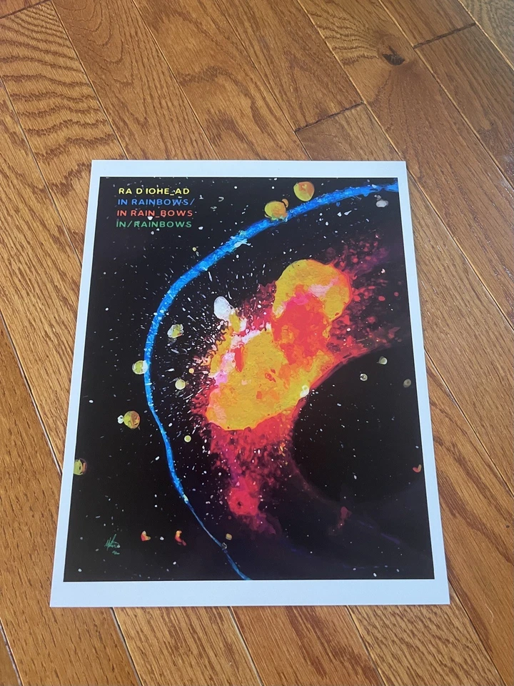 Radiohead in Rainbows 艺术印刷照片 13 英寸 x 19 英寸 THOM YORKE 海报替代 — 第 1/1 张图片