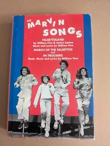 The Marvin Songs by William Finn & James Lapine, 198, HC with DJ, EXTREMELY RARE - Picture 1 of 8