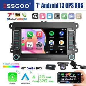 DAB+ Carplay Android 13 Autoradio GPS Kamera Für VW GOLF 5 6 Touran Skoda Tiguan - Bild 1 von 17