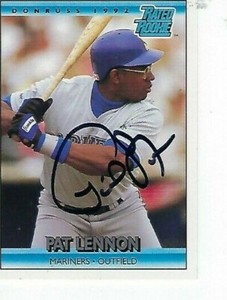 PAT LENNON SIGNED 1992 DONRUSS #17 - SEATTLE MARINERS
