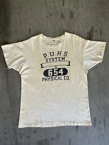 1960s Champion Running Man Vintage Shirt Athletic Pill Print Track PE College - Picture 1 of 4