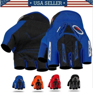 Cycling Gloves Mens Half Finger Shockproof MTB Mountain Bike Fingerless Gloves - Picture 1 of 15