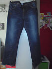 Jeans blau m. kleinen Farbflecken Gr. 46