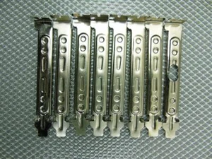Lot of 8 - Generic PC Full Height Rear Slot Bracket Blank Chrome Plated Fancy - Picture 1 of 9