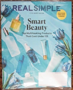Real Simple Magazine March 2022 Issue Smart Beauty-Products Under $25 NEW UNREAD - Imagen 1 de 1