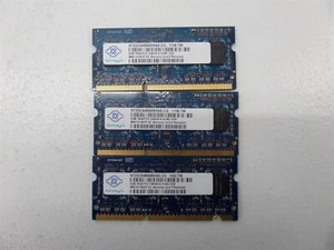 Lot Of 3- Nanya NT2GC64B88B0NS-CG 2GB PC3-10600 DDR3-1333 Laptop Memory - Picture 1 of 4