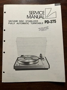 Luxman PD-375 Vollautomatischer Plattenspieler Service Manual Original Original OEM - Bild 1 von 3