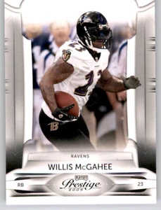 Tarjeta base 2009 Prestige Willis McGahee NFL PWE Ravens #8 - Imagen 1 de 2
