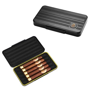 Lubinski 5 Tubes Travel Cigar Case Metal Humidor Holder Luxury Portable Gift Box - Bild 1 von 8