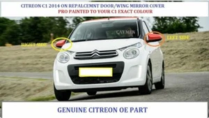 Citroen C1 Genuine Wing Mirror Cover L/H Or R/H Painted Any OE Colour 2013-19 - Picture 1 of 3