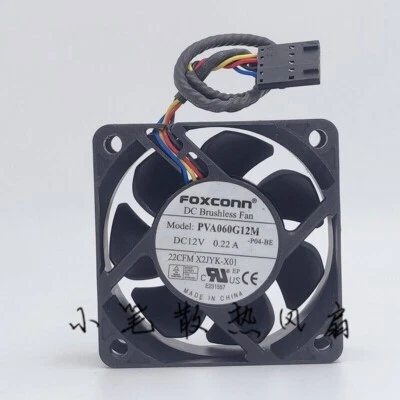 FOXCONN PVA060G12M 12V 0.22A 6CM 6025 CPU Cooling Fan - Image 1 of 2