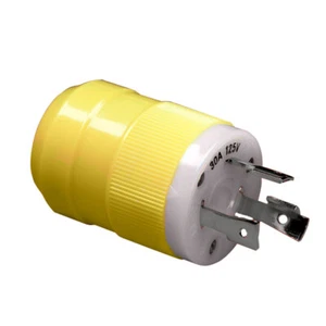 Marinco 30 Amp 125 Volt Locking Plug - NEMA L5-30P - Corrosion Resistant - Picture 1 of 2